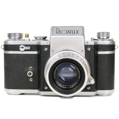 Máquina fotográfica SLR Rectaflex 1300 + Rodenstock-Rectaflex-Heligon 50mm f1.9 (1952-6) 