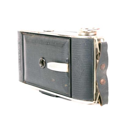 Máquina fotográfica analógica vintage médio formato 6x9 de fole Agfa Billy Record 7.7 (1933-42)