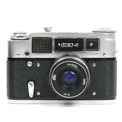 Máquina fotográfica rangefinder FED 4 + 52mm f2.8 + ERC (1969-80) (L39)
